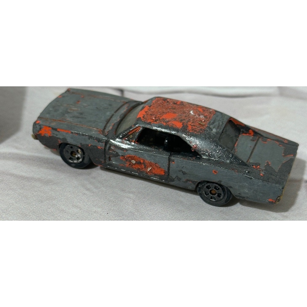 Vintage ERTL 1969 Dodge Charger Gray Orange and Red Farm‎ Trailer Diecast Set - Picture 3 of 7